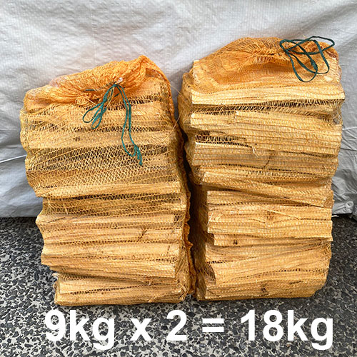 ヒノキ薪 9kg x 2袋セット