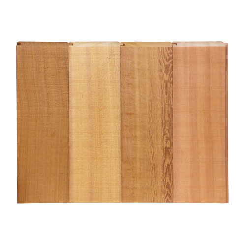 【取寄商品】ウエスタンレッドシダー(米杉) 本実サイディング(外壁材) クリア(上小無地)ラフ・突付 厚17mm x 働幅127mm x 長915mm