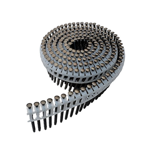 木製外壁材用釘 ダブロックネイル(ブロンズ色) 釘打ち機用 プラシート連結釘(200本/巻)