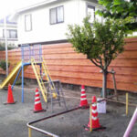 保育園園庭のフェンス作りました【ウエスタンレッドシダー（米杉）施工例 s20151029-7】