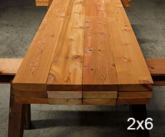 レッドシダー2x6材(節付き)